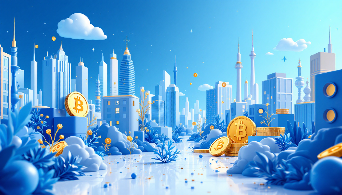 A calm 3D illustration depicting Binance whale inflows with blue and white gradient background.