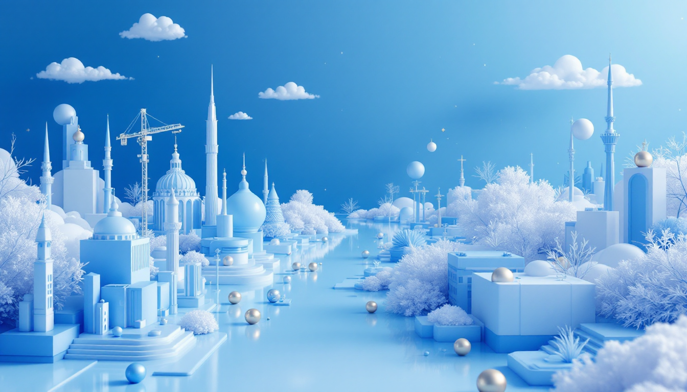 A 3D realistic illustration showing vulnerabilities in DeFi systems with symbolic urban elements.