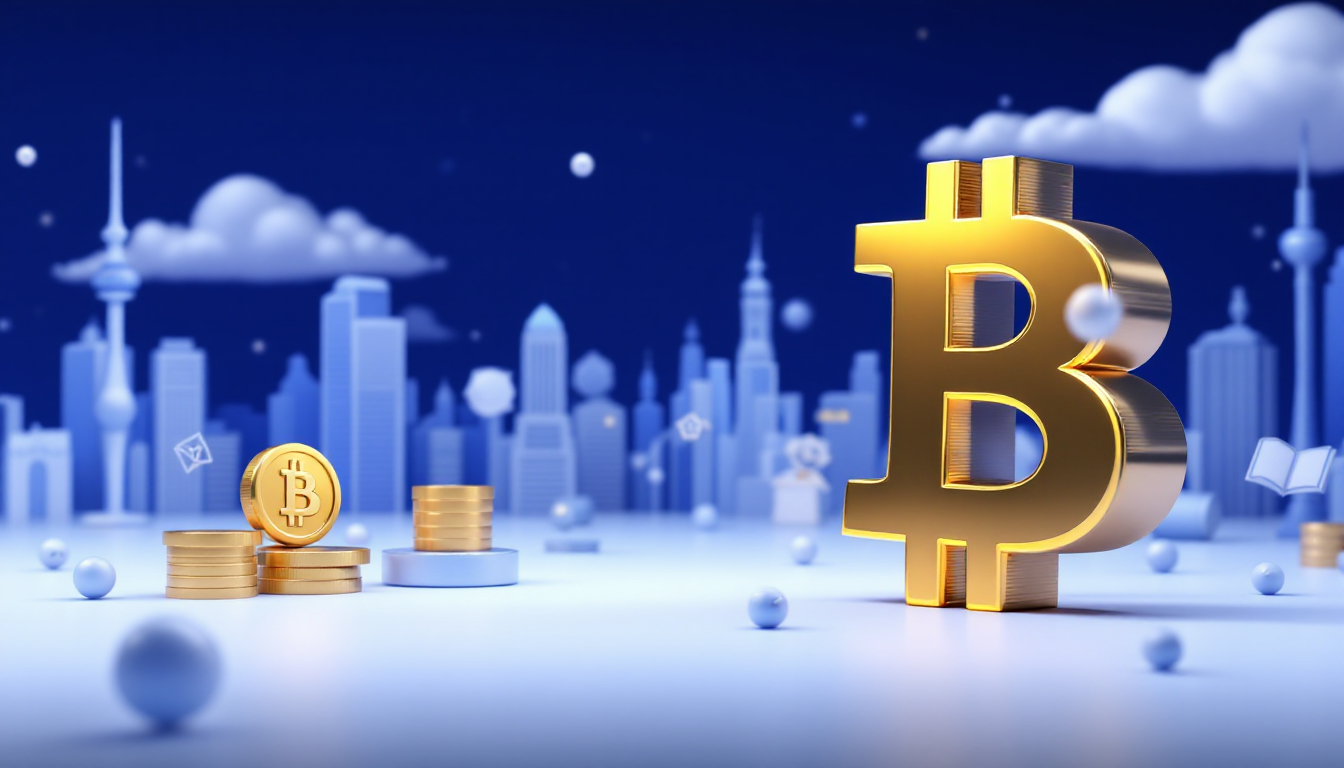 3D illustration depicting ABIB challenging ABC's Bitcoin portrayal in a futuristic urban setting.