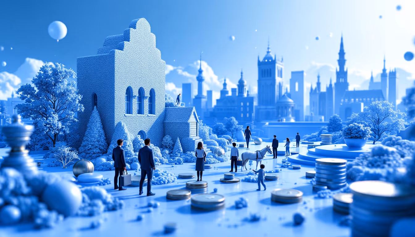 A 3D illustration of a user recovering $85,740 USDC using Rabby Wallet in a futuristic setting.