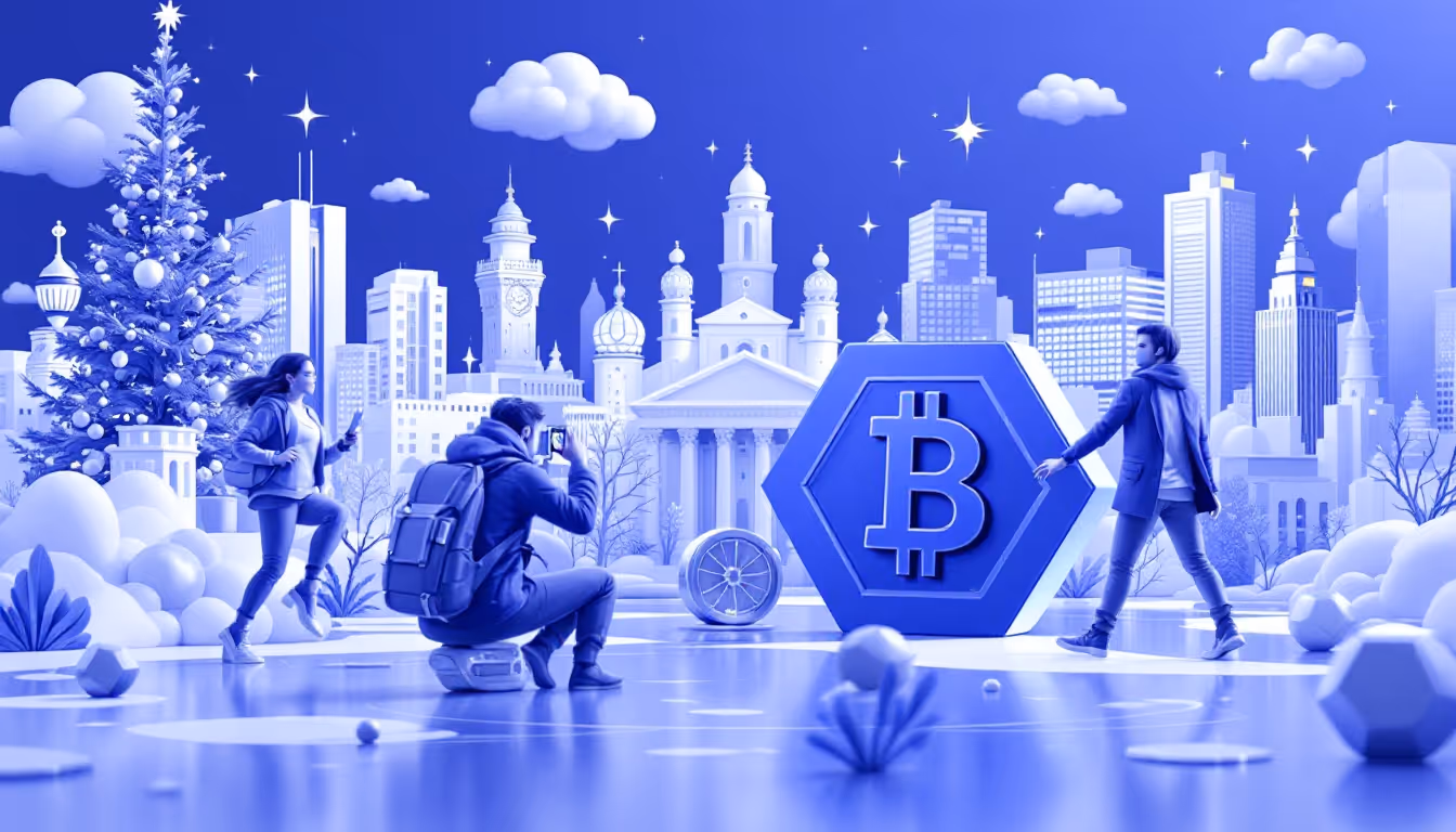 A 3D realistic illustration of a calm urban scene showcasing Coinone’s PORT3 delisting announcement.
