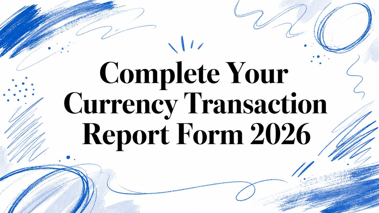 Complete Your Currency Transaction Report Form 2026