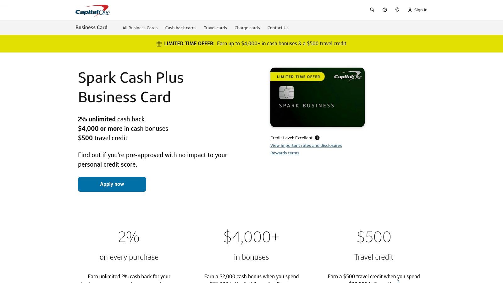 Capital One Spark Cash Plus (Business)