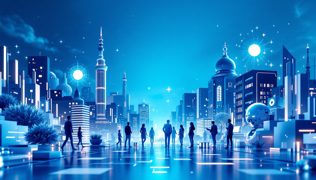 A 3D illustration depicting cybersecurity themes with a calm blue and white gradient background.