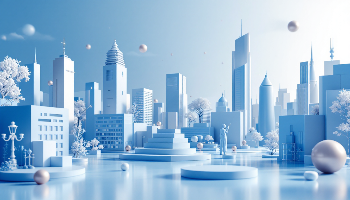A 3D illustration of South Korea's crypto proposal with a blue and white gradient background.