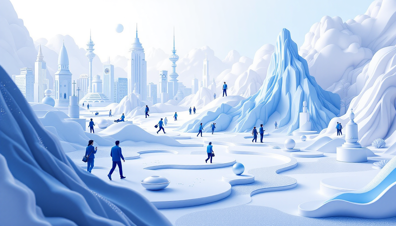 3D illustration of a calm urban setting for the Pasteur hard fork on BNB Chain with smooth textures.