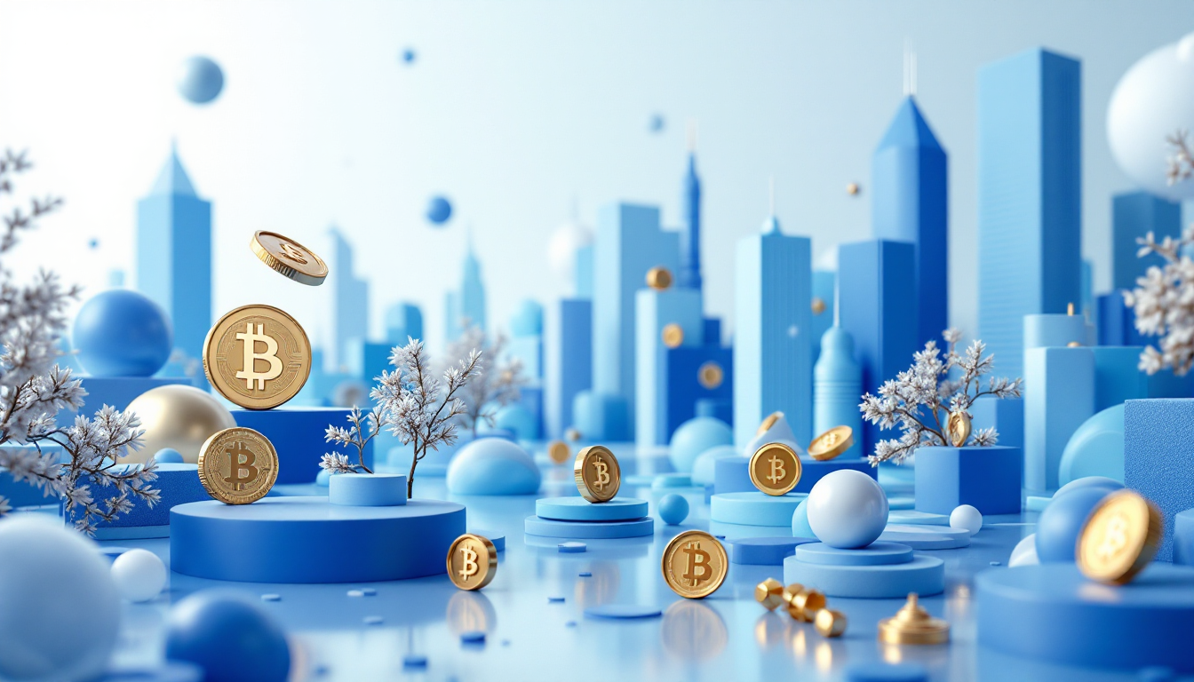 A 3D realistic illustration depicting Solana's 25% price surge with symbols of finance and optimism.