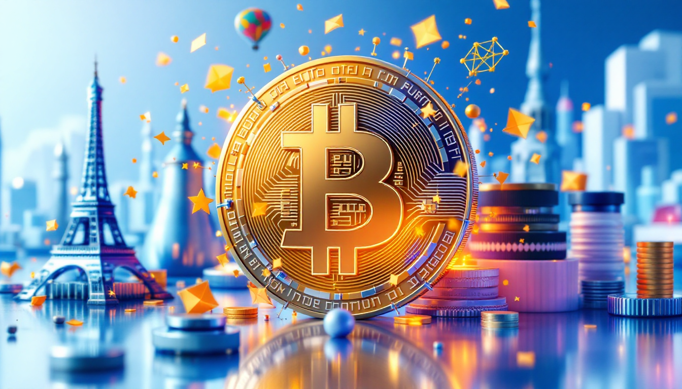 3D illustration depicting the influence of Bitcoin ETFs on market trends and regulatory challenges.