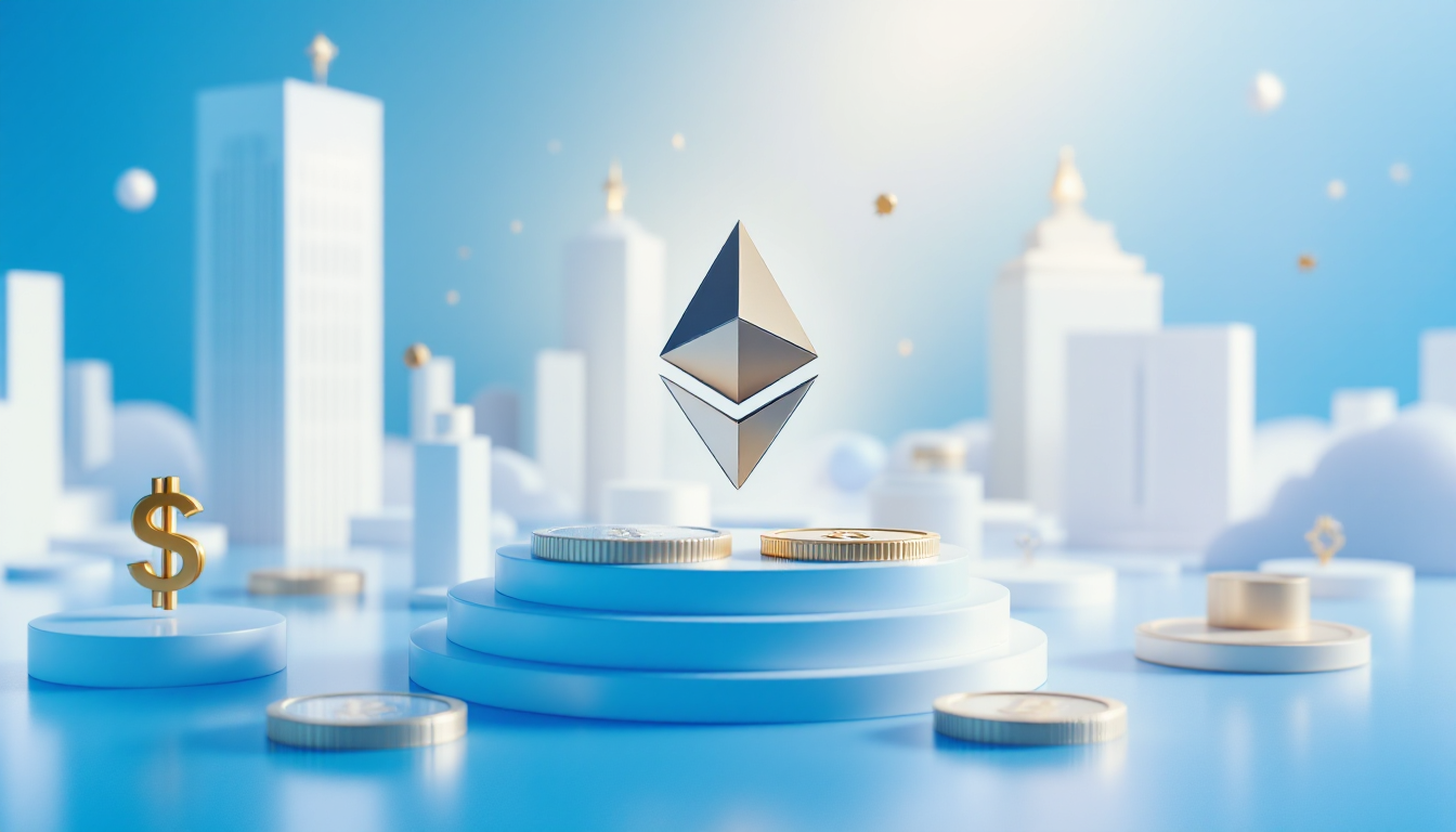 A 3D illustration depicting Arthur Hayes forecasting a Bitcoin rally in a calm, futuristic skyline.