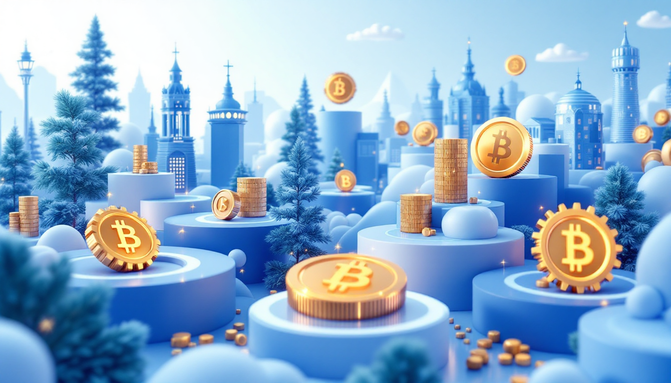 3D illustration depicting HBAR's growth potential toward a $10 price, with symbolic urban elements.