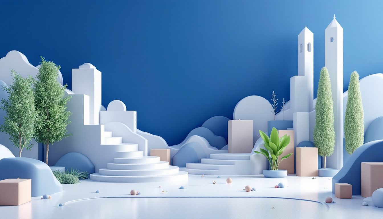 A 3D realistic illustration depicting XRP at a crossroads with blue and white gradient background.