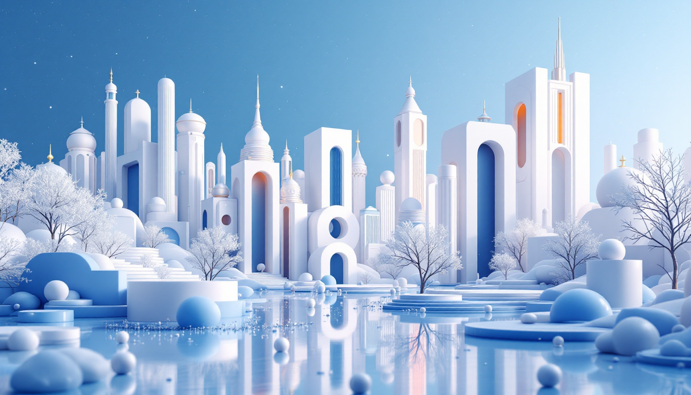 A 3D illustration of CFTC investigations into Polymarket with a blue-white gradient background.