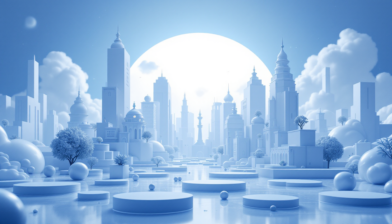 3D illustration of Blockstream standing firm against ransom demands in a futuristic urban setting.