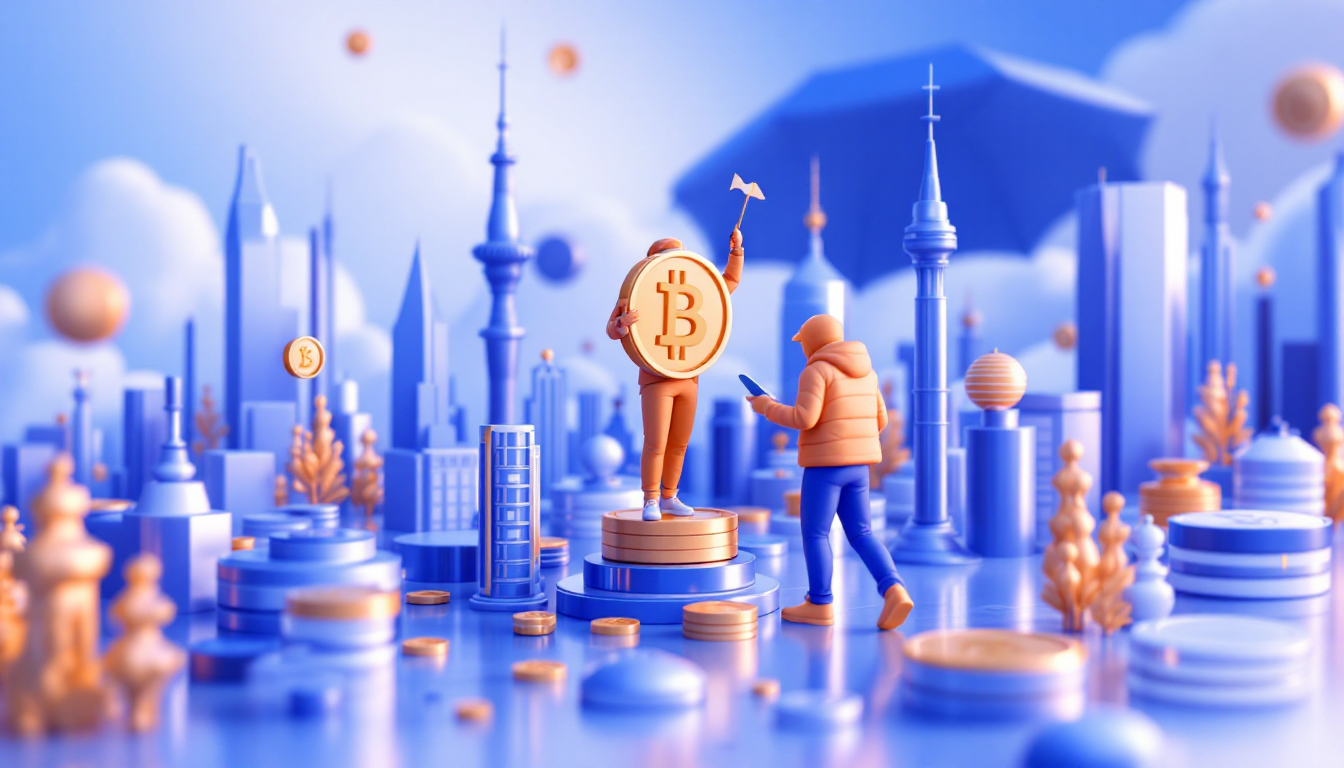 3D illustration of the Teucrium 2x Short Daily XRP ETF with a calm mood, featuring a blue gradient.