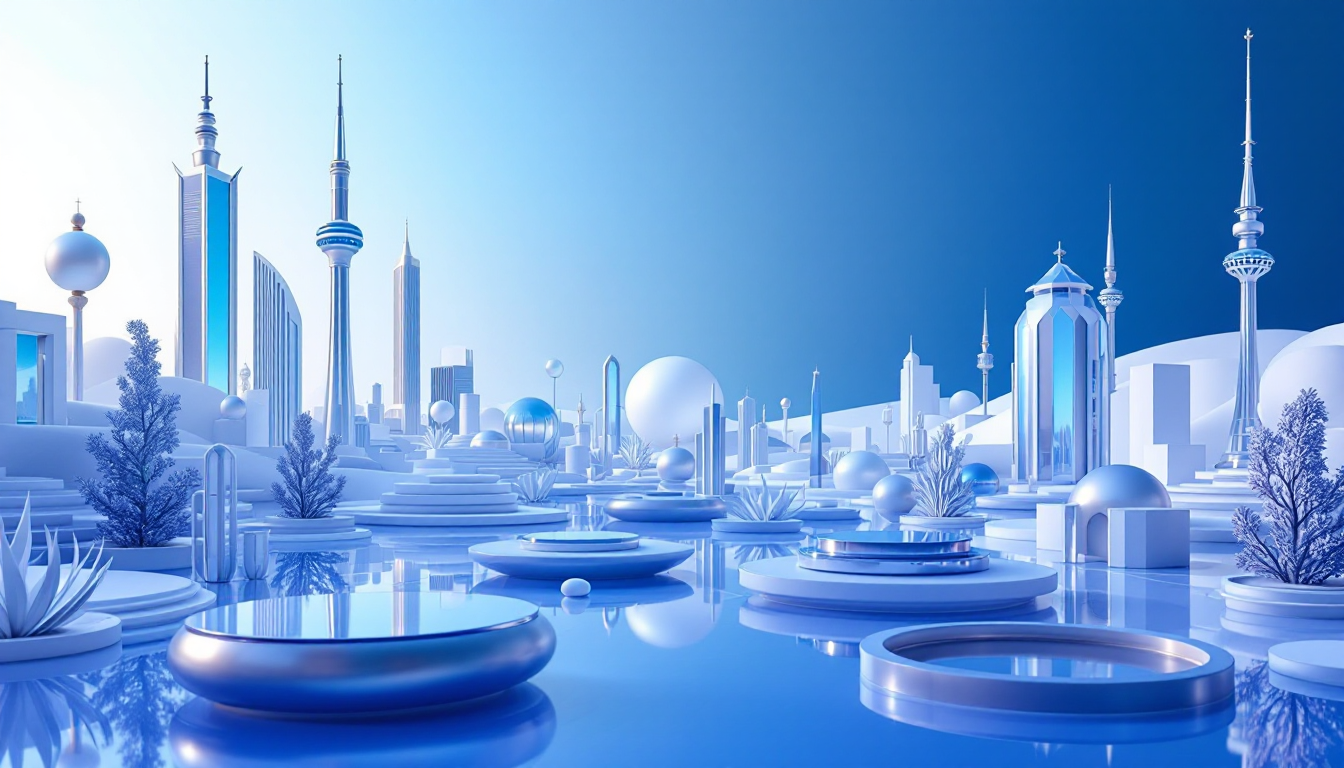 A 3D illustration depicting Avalanche's bullish breakout with a blue to white gradient background.