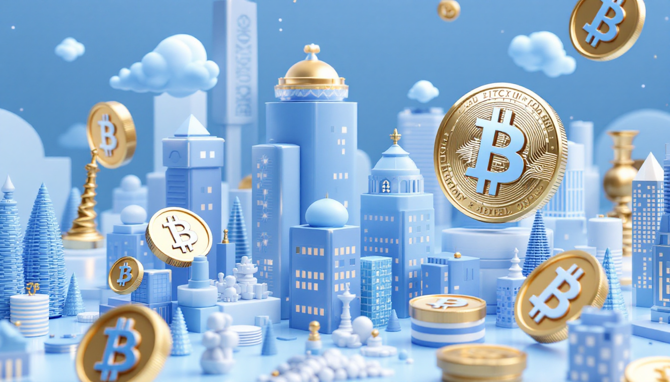 A 3D illustration depicting the impact of inflation on Bitcoin and Ethereum ETF trends in finance.