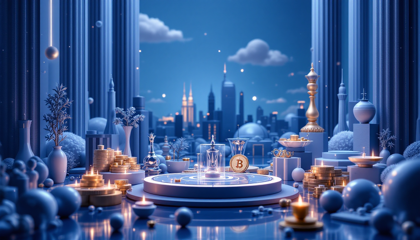 A 3D realistic illustration of U.S. tariffs and crypto market impact on October 18, 2026, mood calm.