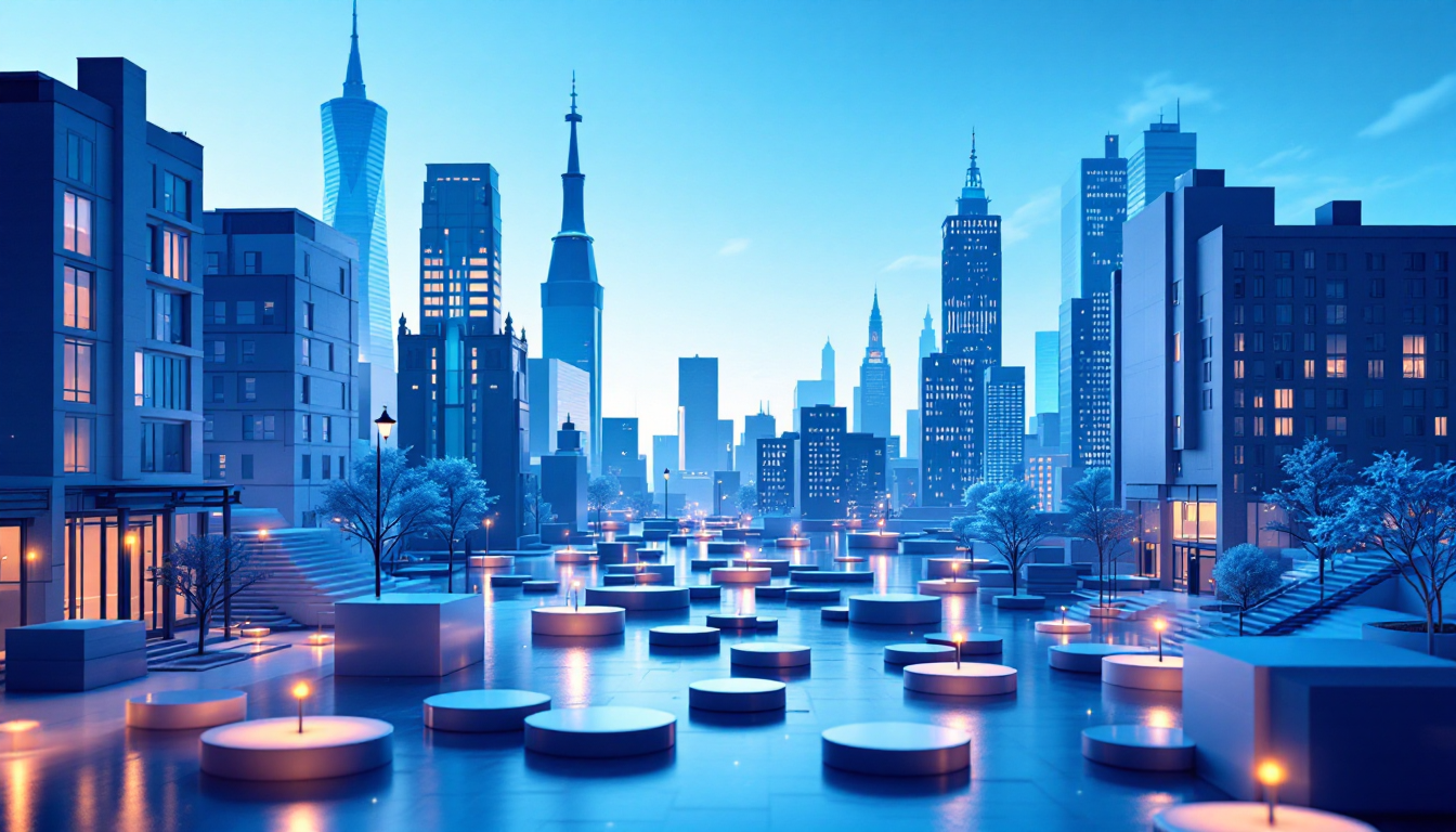 3D illustration depicting the CLARITY Act hurdles, Michael Saylor, and a futuristic urban skyline.