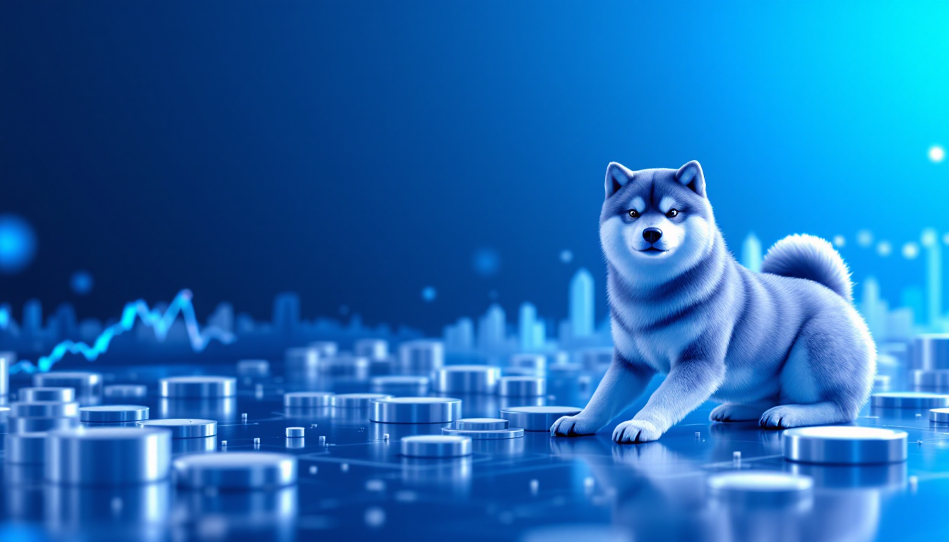 A 3D realistic illustration depicting 144 billion SHIB's impact on crypto trading dynamics.