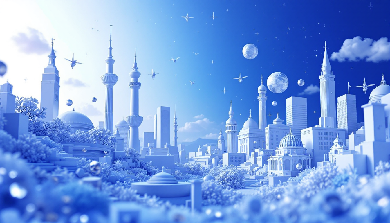 3D illustration of Tether facing DOJ scrutiny over EQIBank, set in a futuristic urban environment.