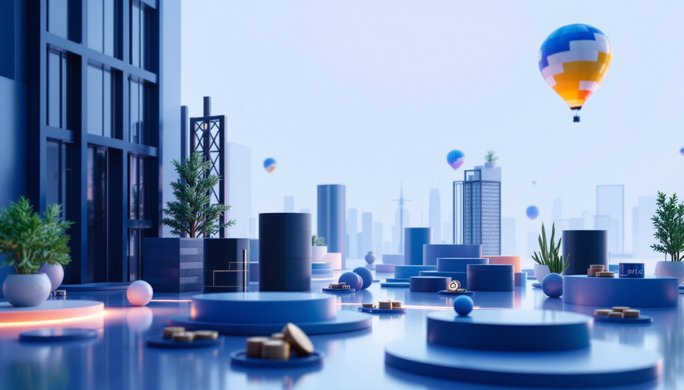 A 3D illustration featuring Binance's $100 million USDC investment, symbolizing financial evolution.