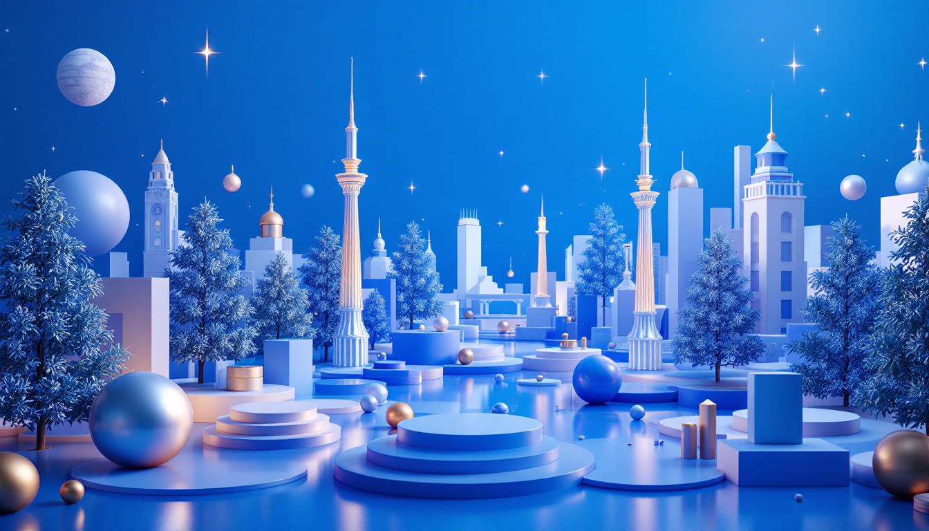 A 3D illustration depicting the CFTC's impact on event contracts within a serene urban landscape.
