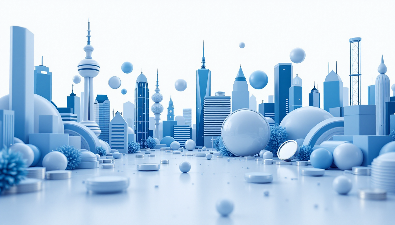 3D illustration depicting Coinbase delisting non-compliant assets in a European urban landscape.