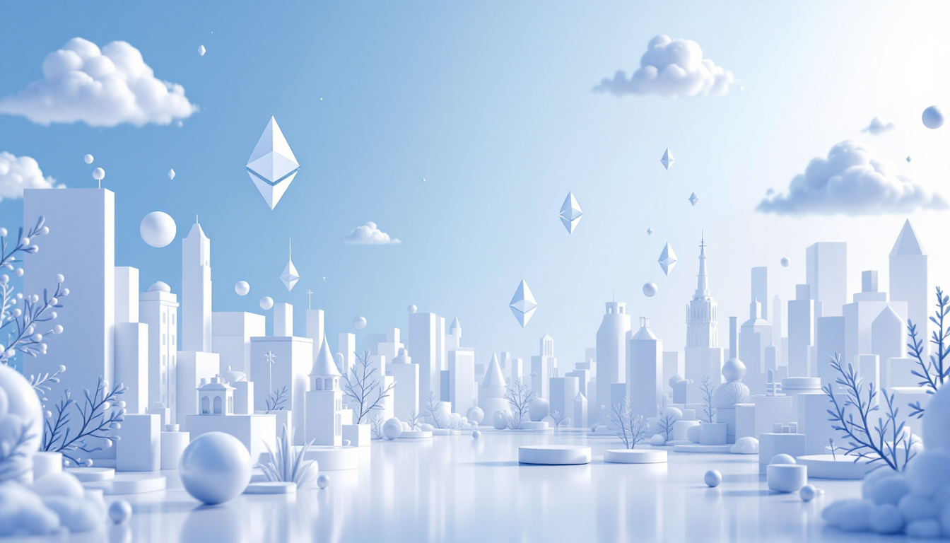 A 3D realistic illustration of a 6,369 ETH transfer with a calm, confident, and developmental mood.