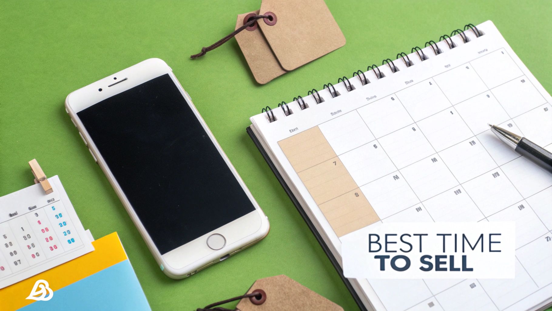 A person holding an iPhone with a calendar in the background