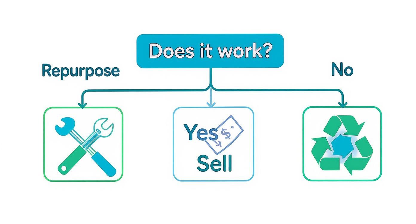 Infographic about what to do with old tablets