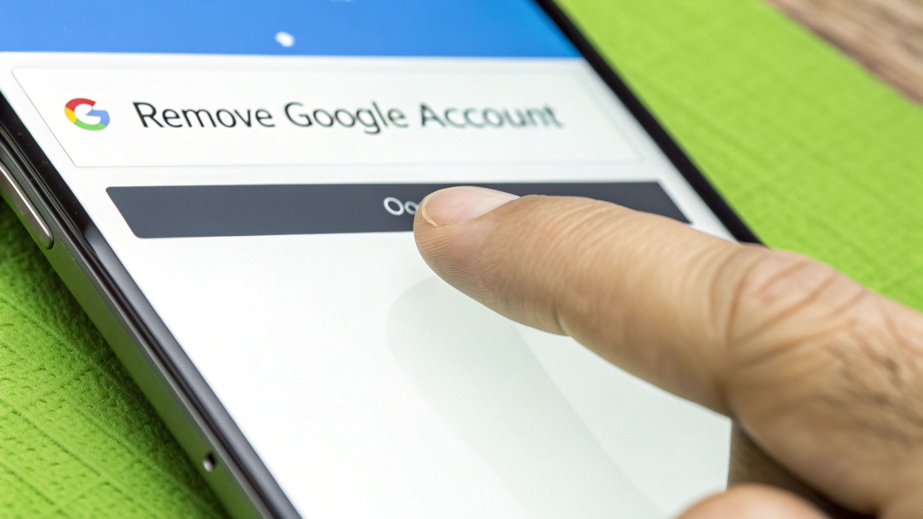 A phone screen showing a user profile icon with a lock symbol, signifying account security.