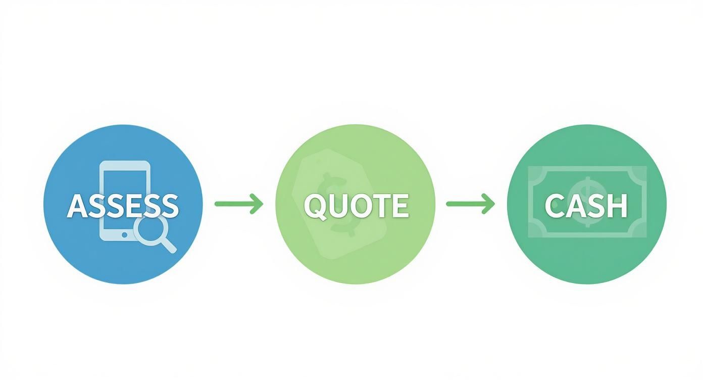 Infographic about how to sell my old phone