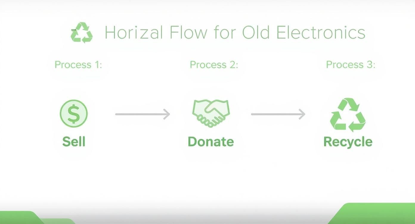 Infographic about recycling electronic equipment