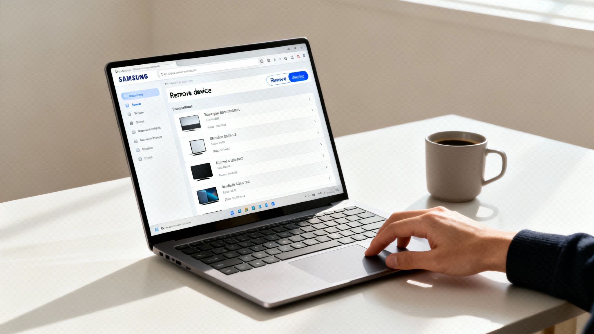 Screenshot from https://account.samsung.com/