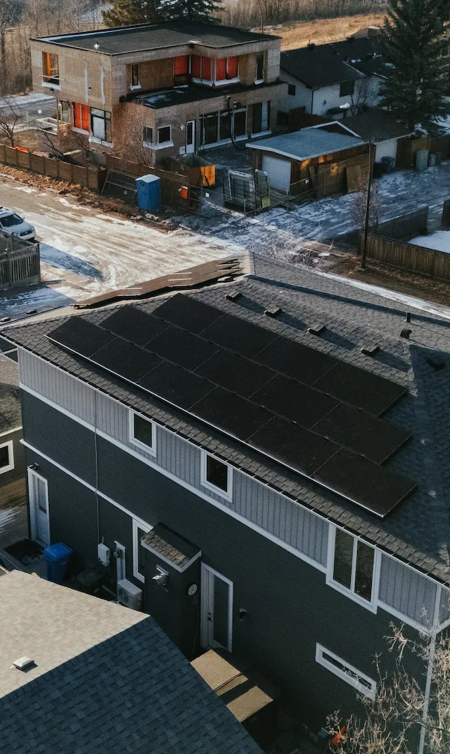 Large residential solar system installed in Alberta by Orizon Energy