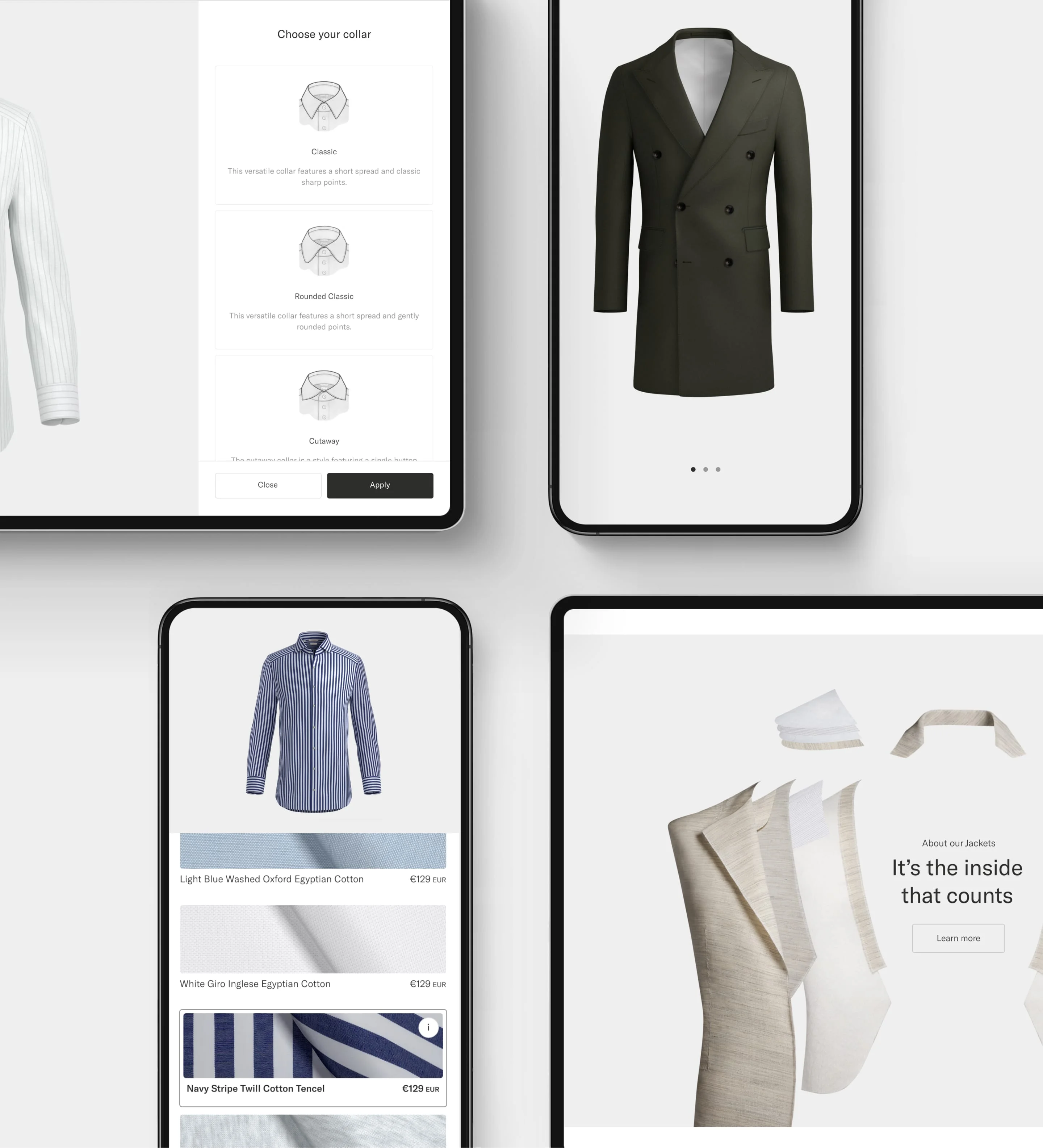 Suit retail eCommerce refers to the online sales and distribution of suits and related men's formal wear through e-commerce platforms. This type of online business provides customers with the convenience of shopping for suits, blazers, trousers, shirts, accessories, and other formal attire from the comfort of their homes or offices.