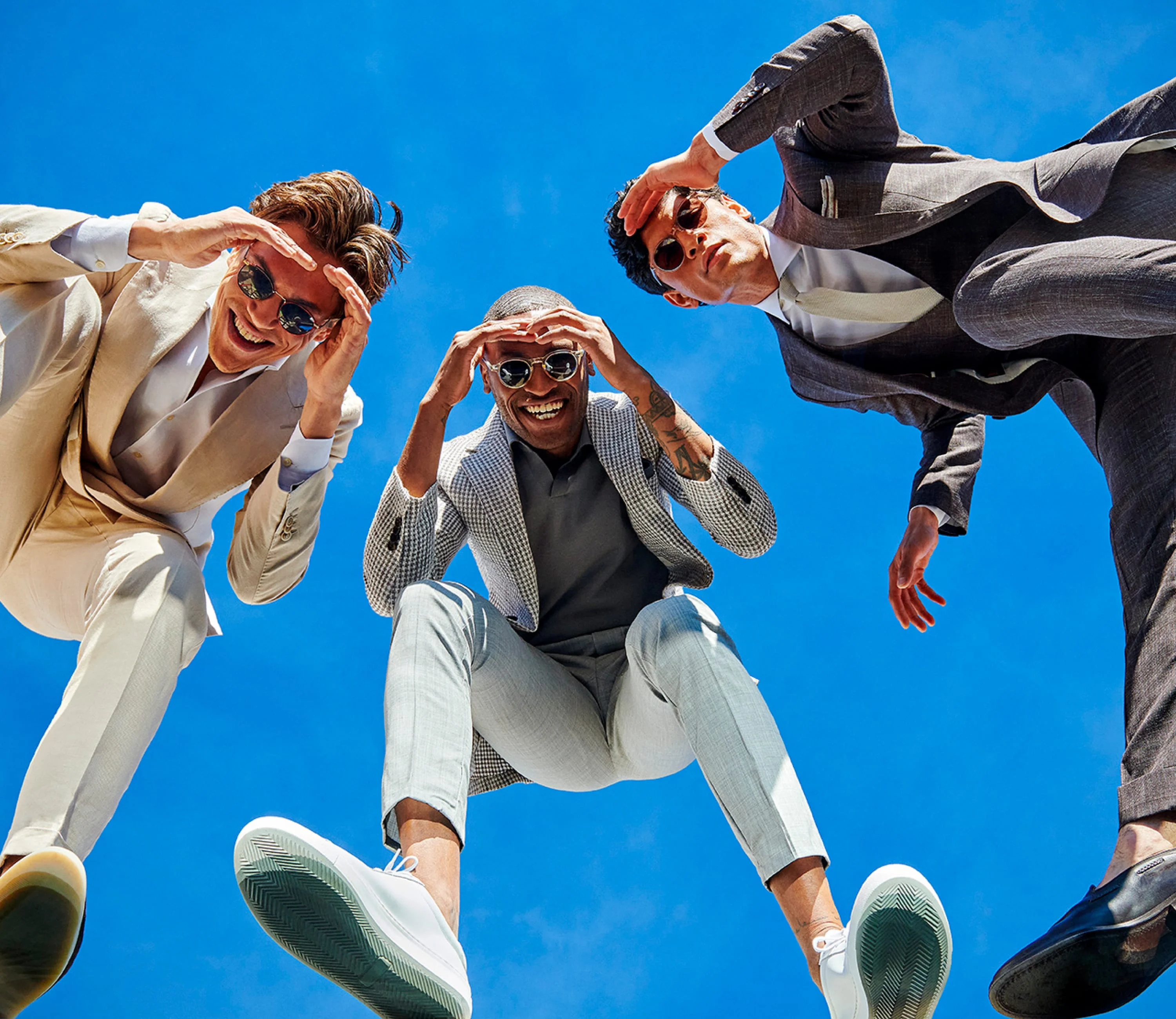A summer campaign shoot for suits involves a photoshoot or marketing campaign designed to promote and showcase suits that are suitable for warm-weather, summer occasions. The goal of such a campaign is to capture the essence of summer while highlighting the versatility and style of suits that are appropriate for the season