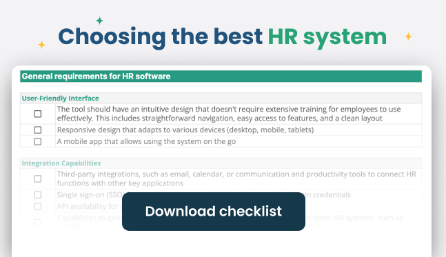 How to choose the best hr system checklist