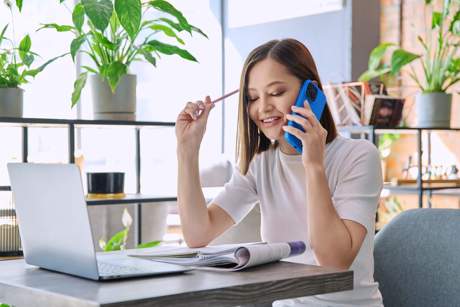 employee working remotely from the comfort of home
