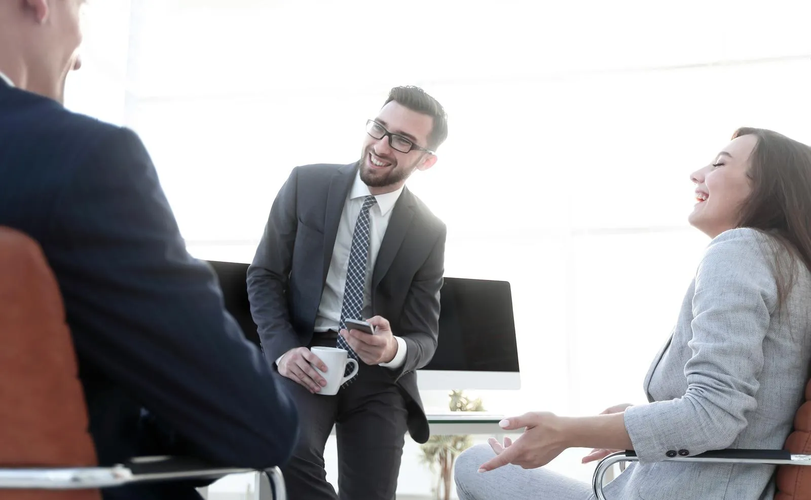 Employees using their time at working break