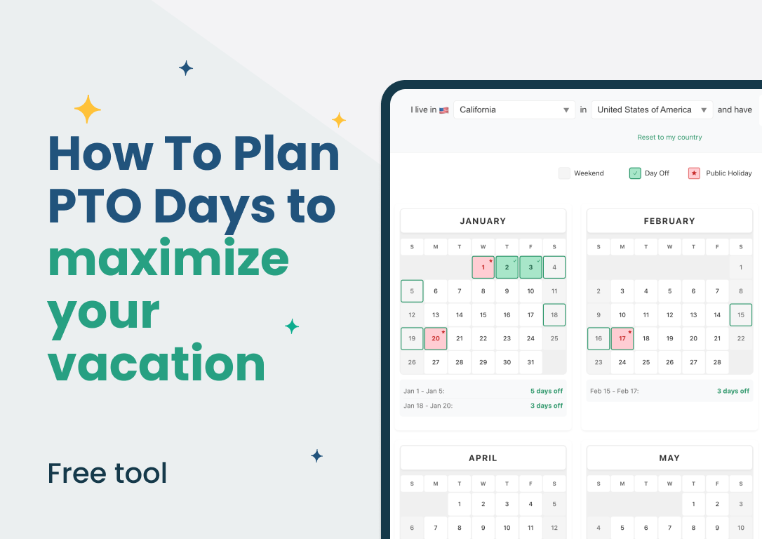 How to plan PTO days to maximize your vacation in 2026