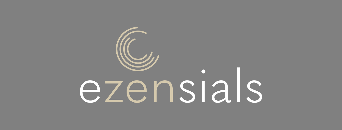 Ezensials logo full color version for dark backgrounds