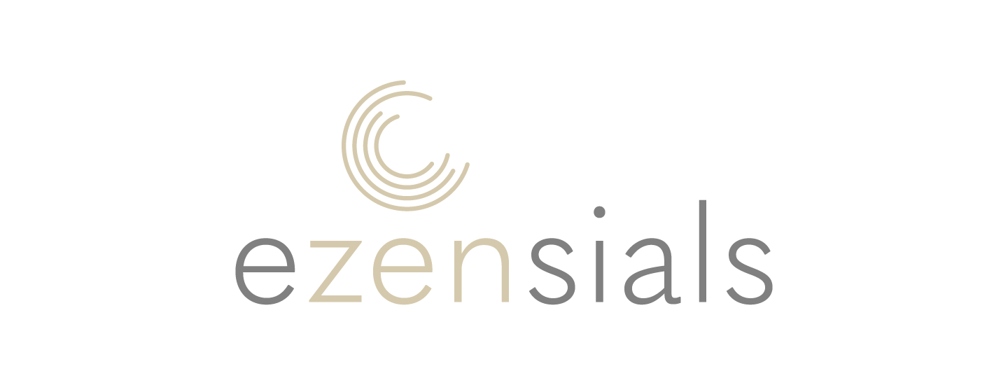 Ezensials logo full color version for light backgrounds