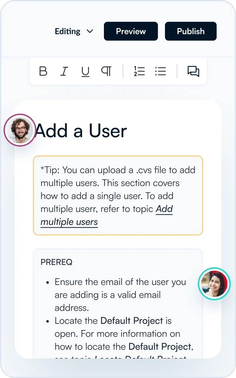 Mobile view of the dashboard