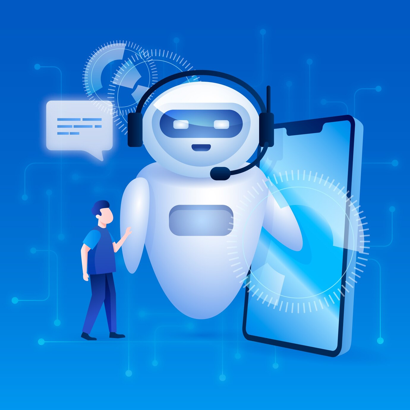 An illustration representing autonomy in AI.