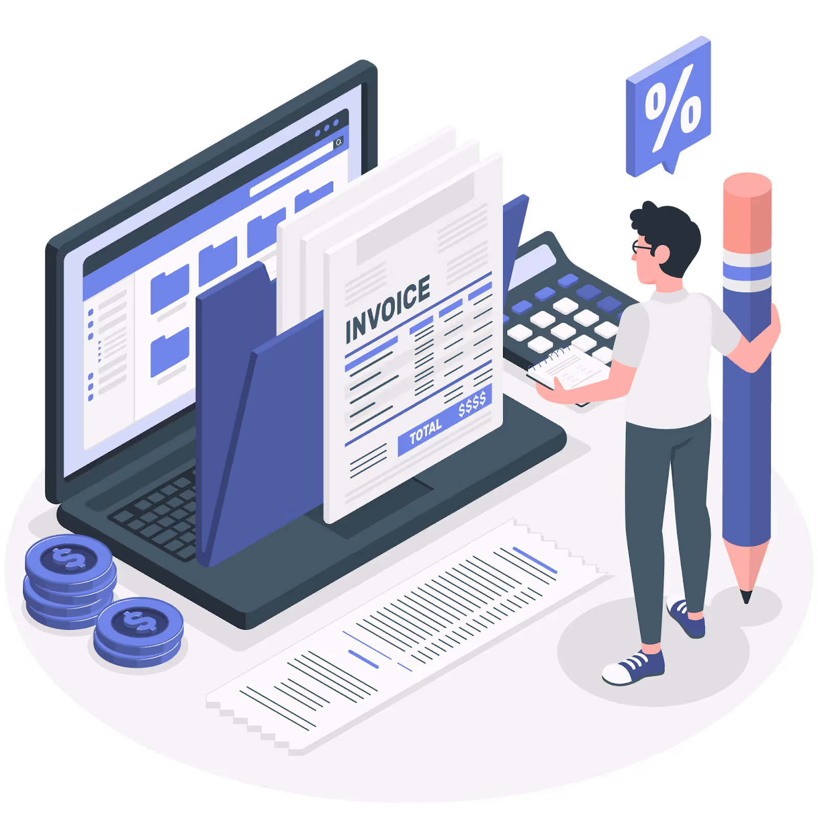 The use of AI for invoice process automation.