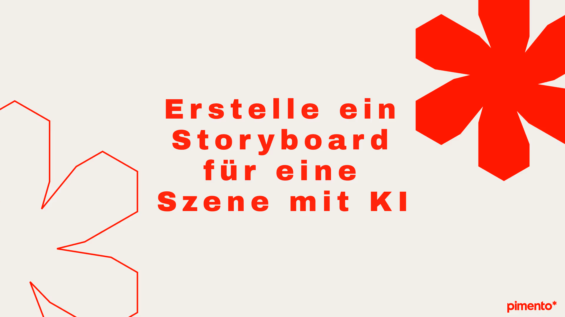 Erstelle ein Storyboard für eine Szene mit KI