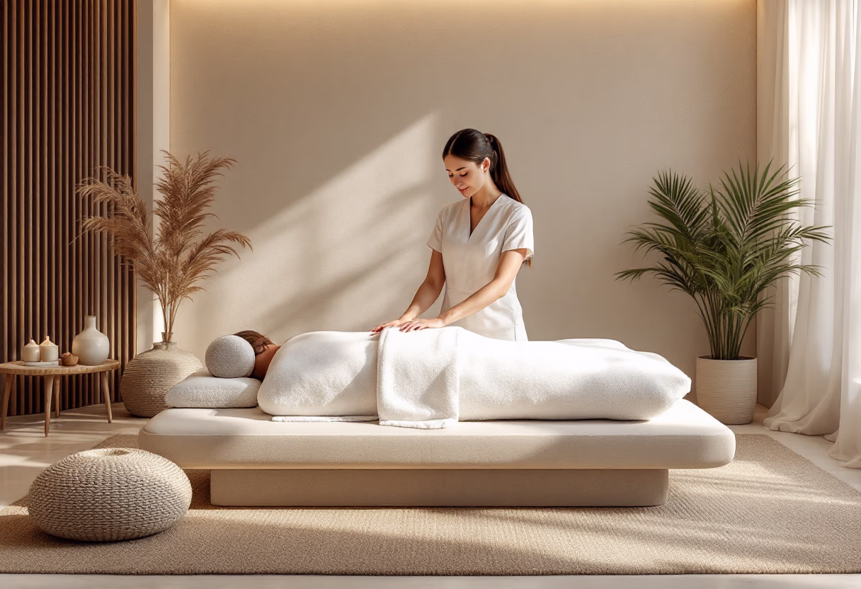 image of relaxing massage scene