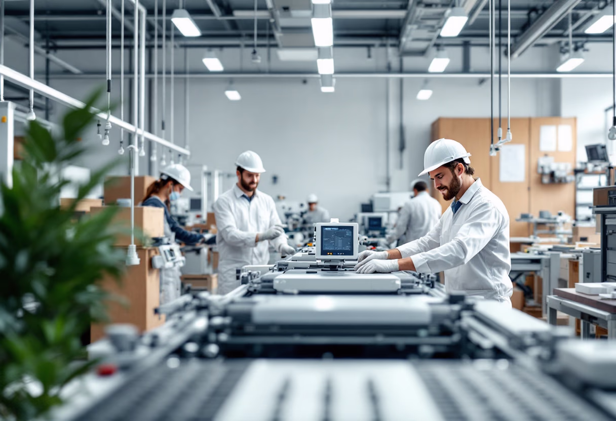 image of assembly process (for a manufacturing plant)