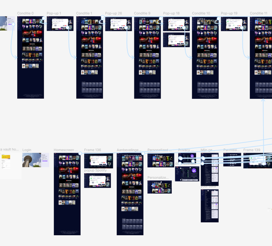 Screenshot of wireframes in Figma.